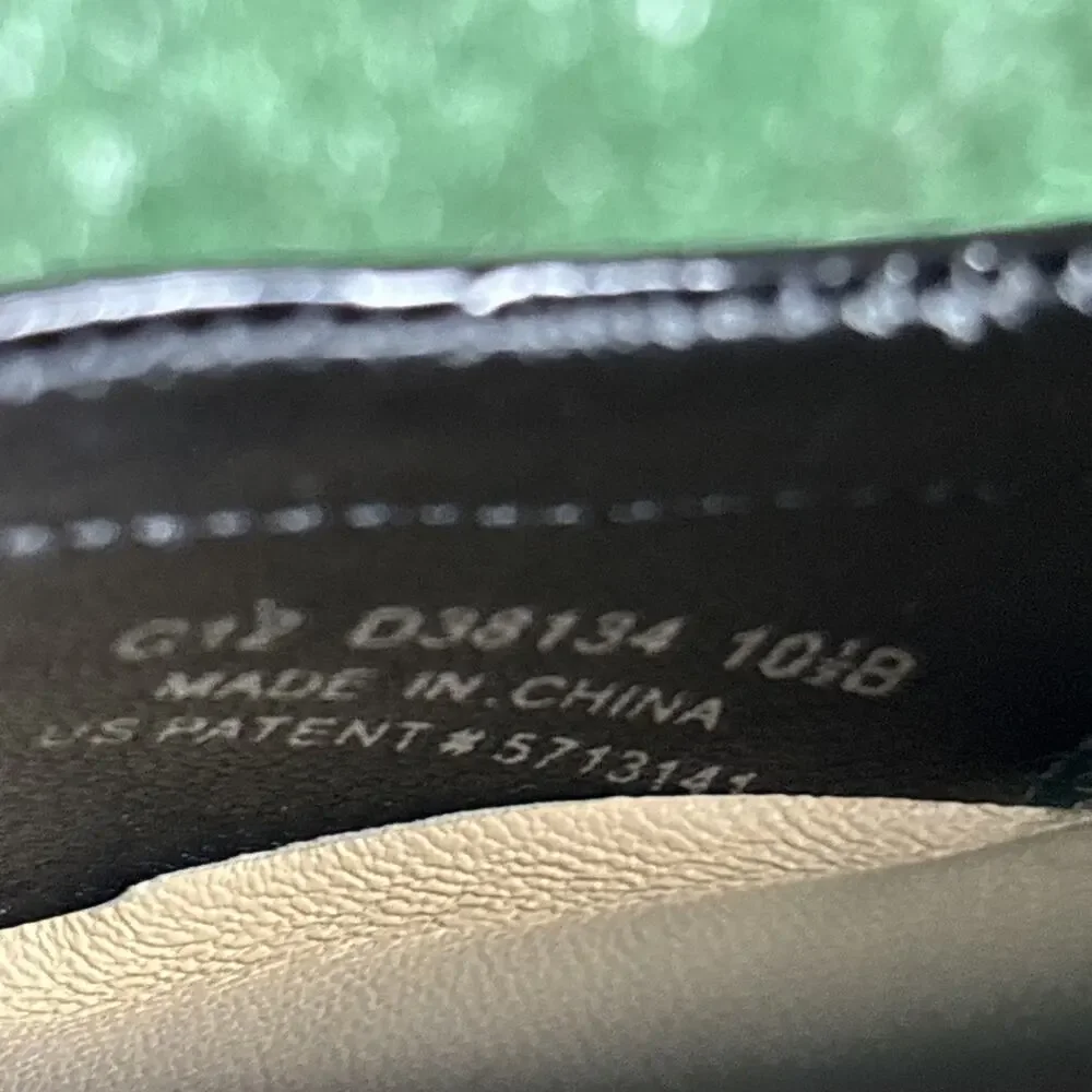 NEW Cole Haan Women Air Tali Pump Size 10.5 Black Leather Low Wedge Slip On Shoe - Picture 9 of 10